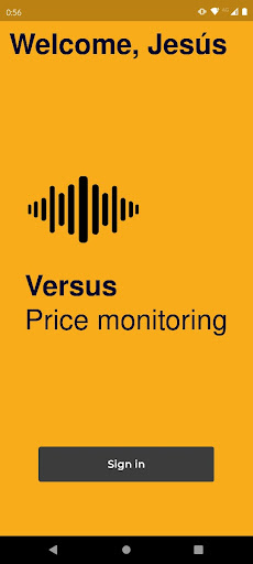 Android application Versus Price Monitoring screenshort