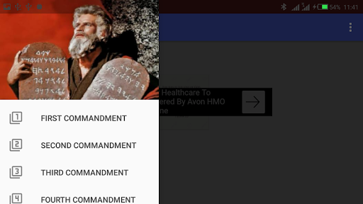 Android application Ten Commandments screenshort