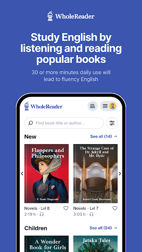 Android application WholeReader: Immersive Reader screenshort