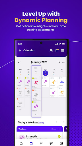 Screenshot of Humango: AI training planner