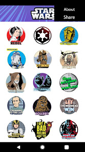 Captura de Pantalla 3 Star Wars Stickers: 40th Anniv android