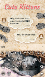 Cute Kittens Animated Keyboard + Live Wallpaper