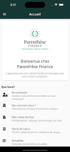 Android application Parenthèse Finance screenshort