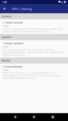 VTrans - Shuttle & Rental Screen 3