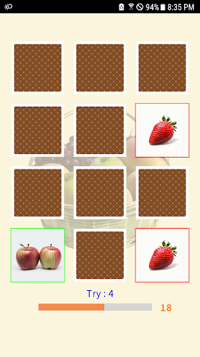 Remember Card - Matching pairs Screen 3