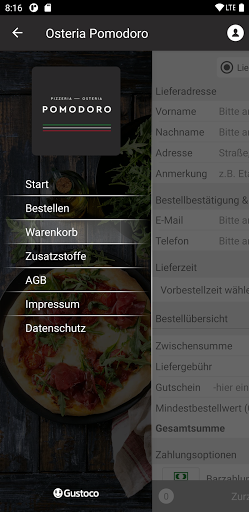 Android application Osteria Pomodoro screenshort