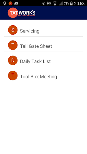 Android application TATWorks screenshort