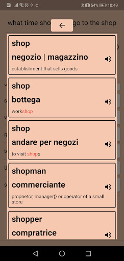 AI Italian Dictionary Screen 3