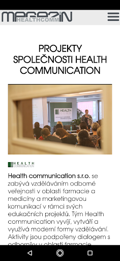 HealthComm magazín Screen 3