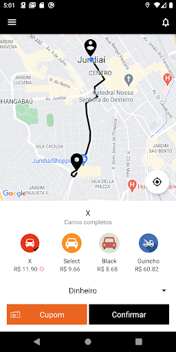 Android application LIGA COOP - Passageiro screenshort