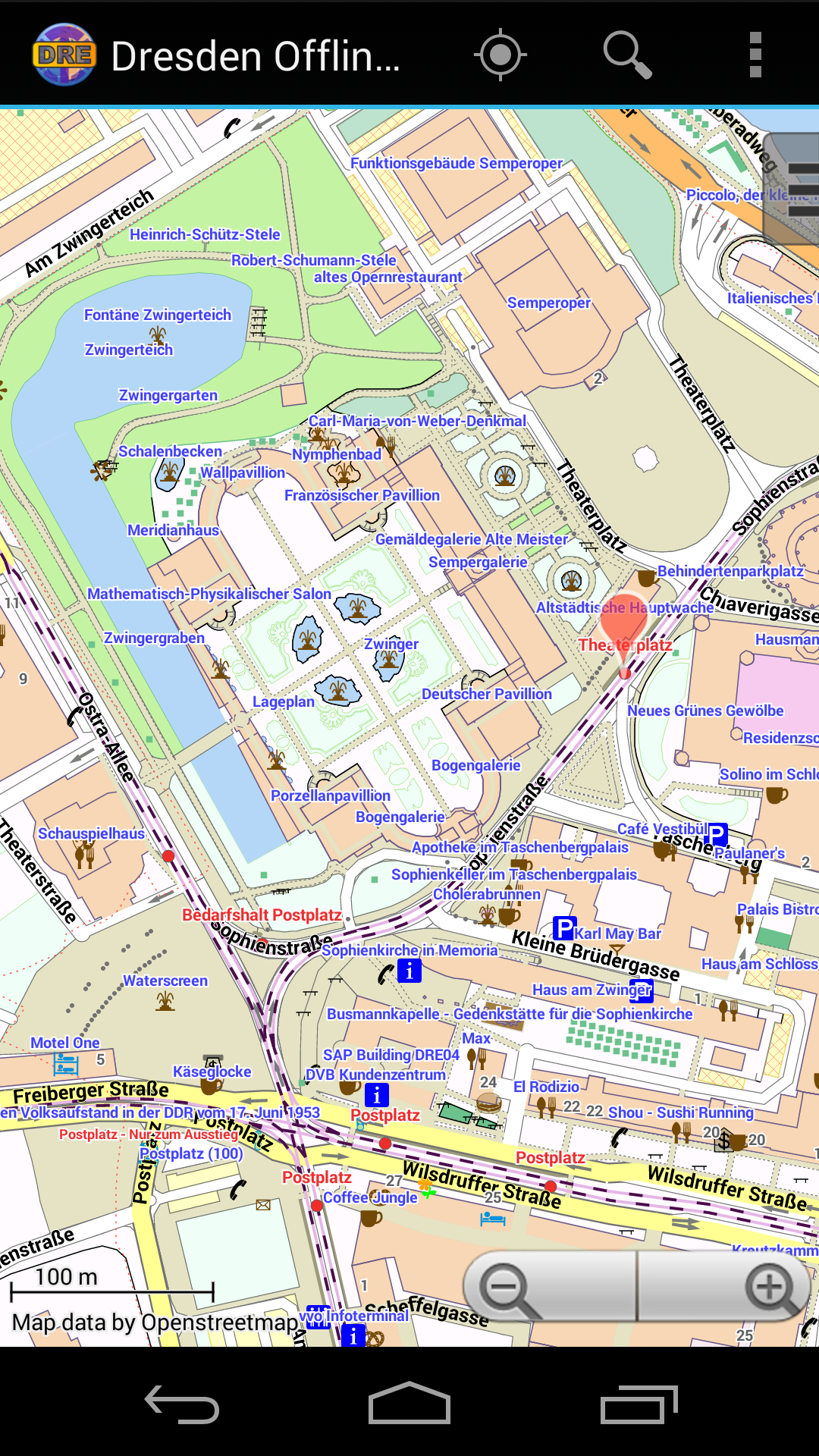 Android application Dresden Offline City Map screenshort