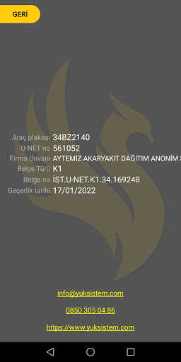 Yük Sistem Screen 2