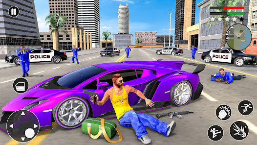 Captura de Pantalla 1 nyc mafia robbery Crime games android