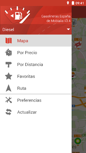 Android application Gasolineras España screenshort