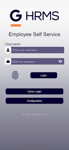 Android application G HRMS screenshort