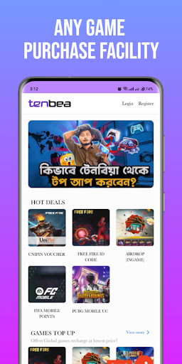 Android application Tenbea - Diamond Topup screenshort