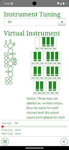 Clarinet Tabs Screen 3