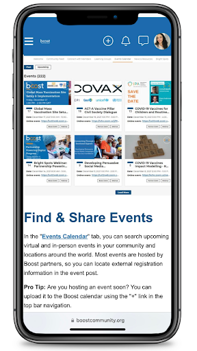 Android application Boost Community screenshort