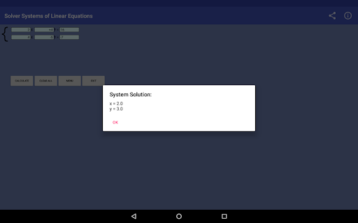 Solver Systems of Linear Equations
