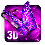 3D Neon Galaxy Butterfly icon