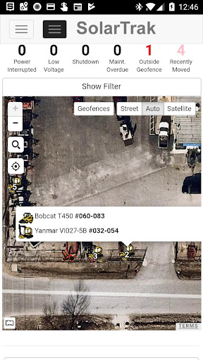 Android application SolarTrak screenshort