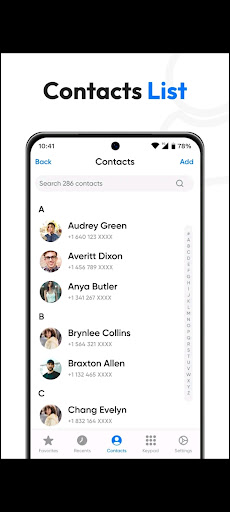 Contacts: Phone Dialer Screen 3