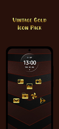 Screenshot of Vintage Gold Icons