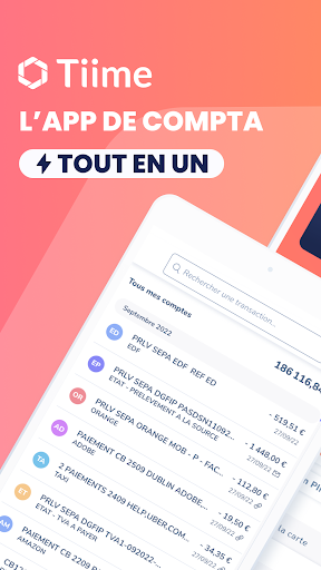 Android application Tiime, entreprendre simplement screenshort