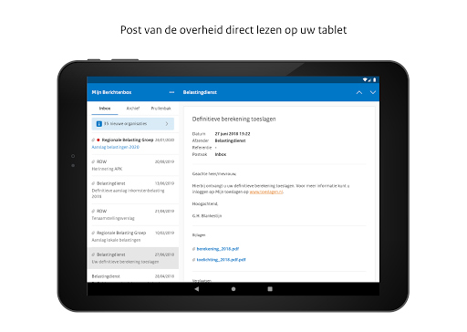 Screenshot of Berichtenbox