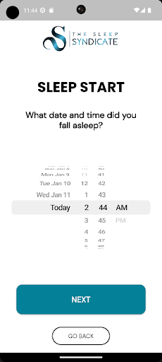 Sleep Habits Tracker Screen 2
