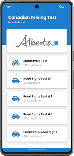 Android application Canadian Driving Test 2024 screenshort