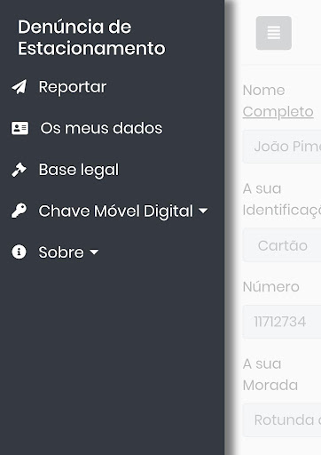 Android application Denúncia de Estacionamento screenshort