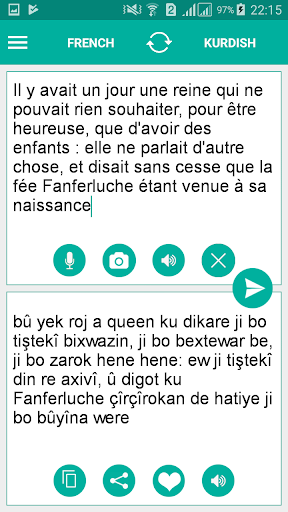 Android application Kurdish French Translator screenshort
