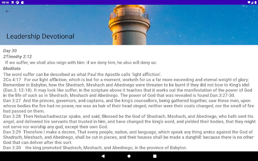 Leadership Devotional Screenshot