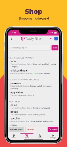 Tasty Bites: Recipe Manager Screen 3