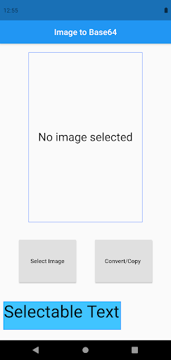 Android application Image to Base64 Converter screenshort