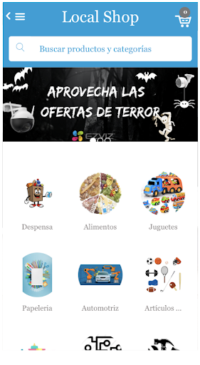 Android application Localshopdelivery screenshort