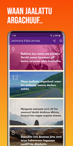 Android application Jechoota Kaka'umsaa screenshort