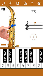 Captura de Pantalla 5 3D Saxofón Notas - Como Tocar android
