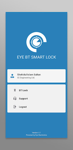 Eye BT Smart Lock Screen 2