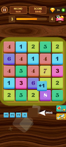 Drag and Merge Puzzle Game