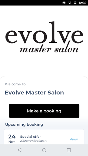 Android application Evolve Master Salon screenshort