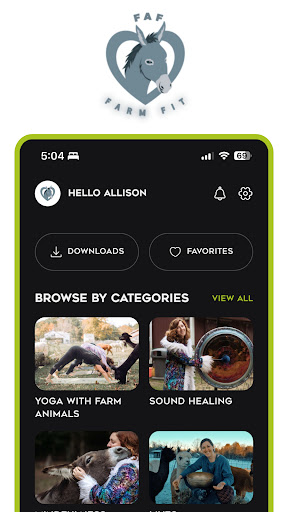 Screenshot of Farm Fit: Allison Smith