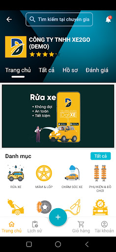 DatXE - Ứng dụng dich vụ ô tô Screen 2