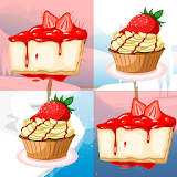 yummy cake match icon