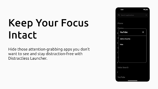 Distractless: Launcher App Screen 3