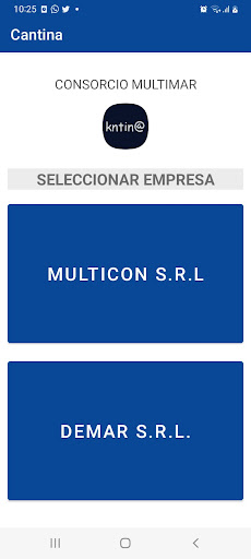 Android application Cantina Multimar screenshort