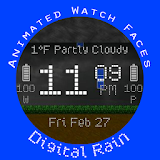 Digital Rain Animated Watches icon