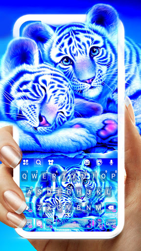 Android application Neon Baby Tigers Keyboard Back screenshort