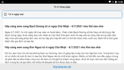 Tử vi hàng ngày Screen 3